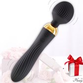 Pleazy Duo Vibrator - Zwart - Vibrators voor vrouwen - Clitoris stimulator - 18 Verschillende Standen - G spot vibrator - BDSM - Bondage Set - Erotiek Toys