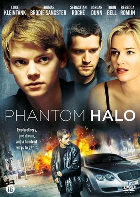DVD-hoes met de acteurs Thomas Brodie-Sangster, Sebastian Roche en Rebecca Romijn. Centraal een man in leren jas bij een brandende auto.