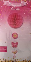 Sweet 16 Honeycomb Decoratie hanger - 80 cm Hoog