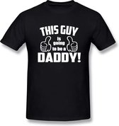 Grappig t-shirt This Guy is Going to be a Daddy zwart maat L