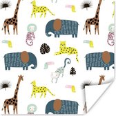 Poster Jungle - Animaux - Singe - 100x100 cm XXL