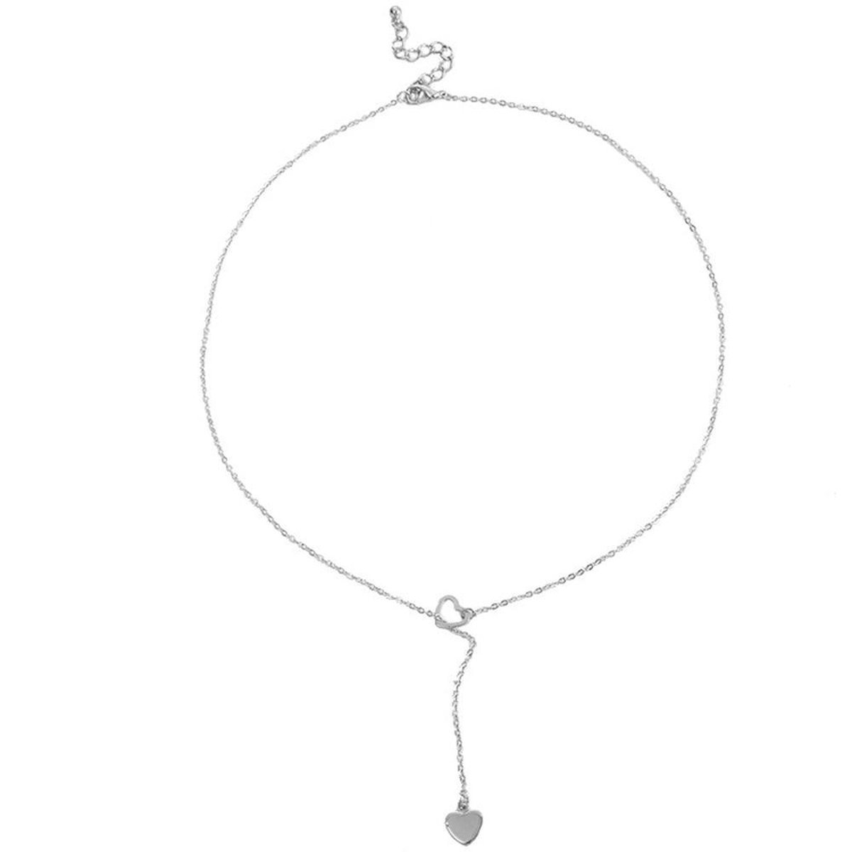 Jomide Ketting Hartjes - Zilverkleurig