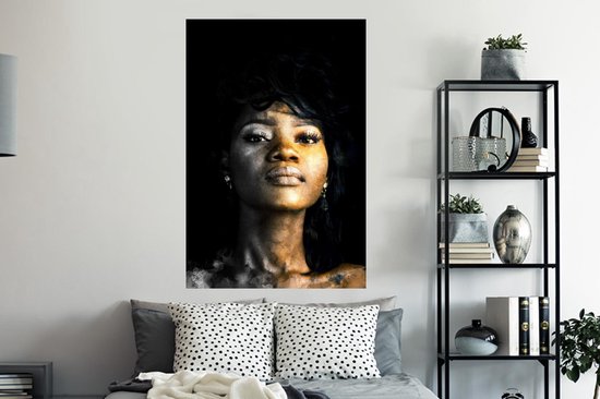 Stickers muraux - Film autocollant - Femme - Argile - Couleurs - 80x120 cm - Film adhésif - Stickers muraux Chambre d'enfant - Papier peint autocollant