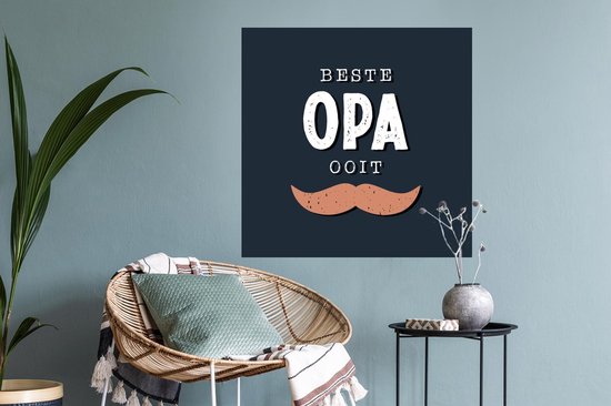 Muurstickers - Sticker Folie - Cadeau man - Opa - Quote - Spreuken - Beste opa ooit - 50x50 cm - Plakfolie - Muurstickers Kinderkamer - Zelfklevend Behang - Zelfklevend behangpapier - Stickerfolie