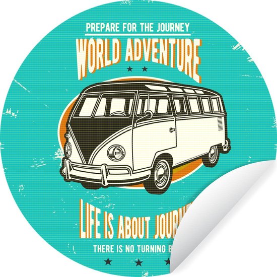 Wallpaper Circle - Vintage - Oldtimer - Voiture - 100x100 cm - Wall Circle XXL