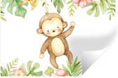 Stickers muraux - Singe - Jungle - Aquarelle - 30x20 cm - Feuille adhésive
