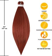 Purfect Hair – 4xProfessionele Pre-Stretched Braiding Hair – 66cm – 350 Ginger/Rossig Nep Haar Extensions – Stijl Haar om te Vlechten