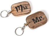 Sleutelhanger / Bruiloft / Mr Mrs / cadeau / wedding gift / huwelijk