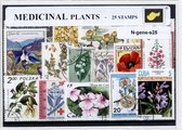 Geneeskrachtige bloemen en planten – Luxe postzegel pakket (A6 formaat) : collectie van 25 verschillende postzegels van geneeskrachtige bloemen en planten – kan als ansichtkaart in
