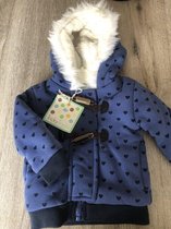 Baby Borgvest- Hartjes- Gevoerd vest-Maat 74