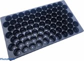 5 x Zaaitray - Stevig - Herbruikbaar - Zaaibak  - Stektray - Kweekbak - Stekbakjes - Kweekplaat - Moestuin - Kweekbakken - Kweekbakjes - 73 gaats - Zwart - 52cm x 30,5cm x 5cm - 4,