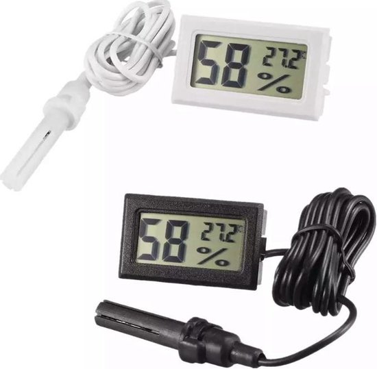 Hygrometer – luchtvochtigheidsmeter – thermometer – inclusief batterijen
