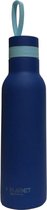 Piu Forty Steel bottle 500ml double wall vacuum 18/8, rubber finish – col.BLUE