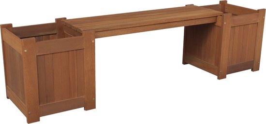 Lesli-Living-Tuinbank-met-bloembak-174x40x45-cm-teak-look