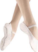 Balletschoenen meisje “Elite“ | WIT | Professionele leren balletschoen | Met hele suède zool | Ballet schoen met doorlopende zool | Maat 27