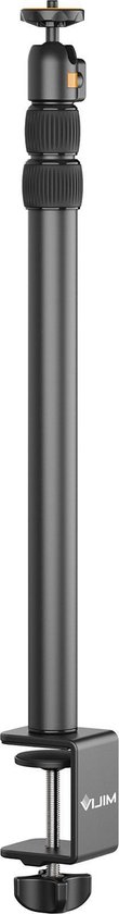 VIJIM LS02 Verstelbaar Tafelstatief met Verlengarm - voor Smartphone, Camera en Lamp - met Tafelklem