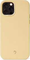 DECODED Siliconen Back Cover - iPhone 12 / 12 Pro - Beschermhoesje - Magnetische Technologie van Apple - Licht Pastel Geel