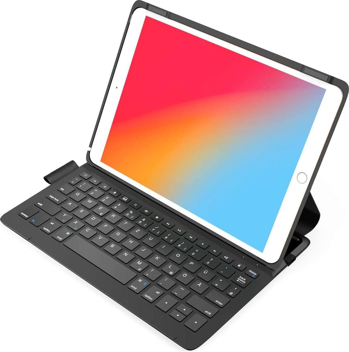 Ultralichte toetsenbordhoes voor iPad 2020 (8e generatie) / iPad 2019 (7e generatie) 10,2 inch, iPad Air 3 en iPad Pro 10.5, met Smart Power knop, QWERTZ, BK2006