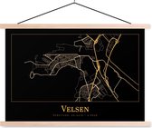 Porte-affiche avec affiche - Affiche scolaire - Carte - Velsen - Or - Zwart - 150x100 cm - Lattes vierges