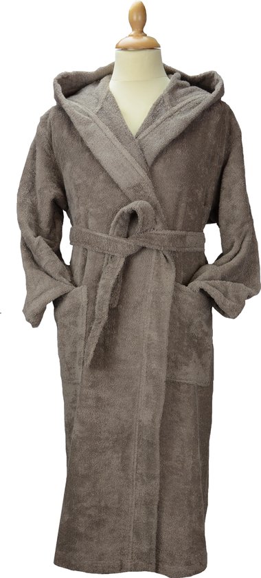 ARTG® Robezz - 100% Biologische Katoen - Badjas Capuchon - Walnoot Bruin - Maat XXL - (2XL)