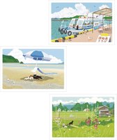 Active Corporation - Tabineko - Wenskaarten - Zomer - set 3 stuks