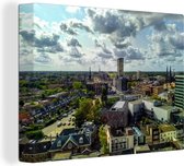 Canvas Schilderij Eindhoven - Hotel - Station - 40x30 cm - Wanddecoratie