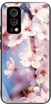 Gehard glas + TPU-randbeschermhoes voor OnePlus Nord 2 5G (Cherry Blossoms)