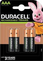 Duracell AAA Oplaadbare Batterijen - 750 mAh - 8 stuks