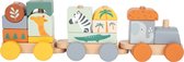 trein safari junior 12 x 7 cm hout 16-delig