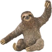 speeldier luiaard Sloth 8,4 x 8,1 cm ABS bruin