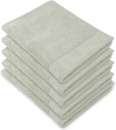 CLYR Handdoek Tidy Towels - Set van 5 stuks - 50x100 - 100% BCI Katoen - North Sea Grey