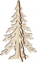 houten kerstboom 20 x 13 cm blank