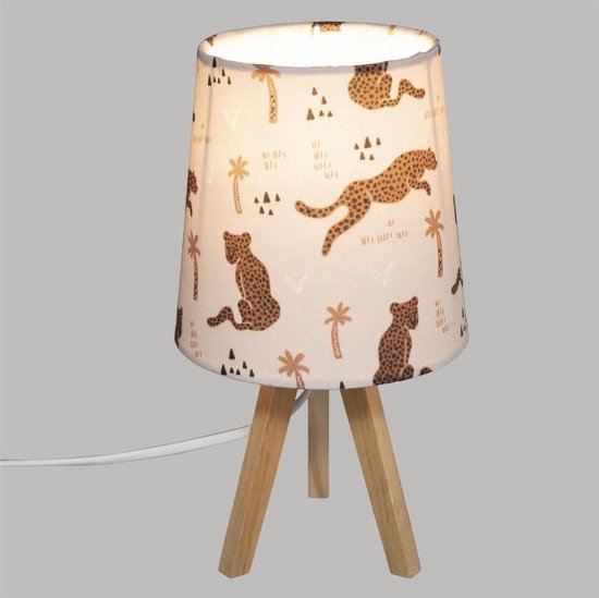 Kinderlamp - nachtlamp - Jungle Panter - Licht Rose - Baby of kinderkamer - 13x13 van Atmosphera — afbeelding 2