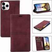 GSMNed – iPhone XS Max – Leren telefoonhoes Rood – Luxe iPhone XS Max – pasjeshouder – wallet – Rood