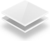 Polycarbonaat plaat 4 mm dik - 90 x 70 cm - Opaalwit