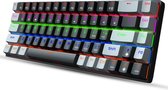 Bol.com HXSJ V800 - RGB mechanisch gaming toetsenbord - QWERTY - 68 Keys - Blue Switch aanbieding
