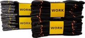Work werksokken 20 paar zwart grijs en zwart oranje maat 39/42