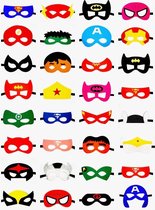 Superhelden Maskers | Set van 32 Stuks | Kinderfeestje | Superhero Party | Halloween | Superheld Kostuum | Verkleedpartijtje
