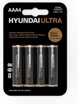 Hyundai - Piles Ultra alcalines AAA - 4 pièces