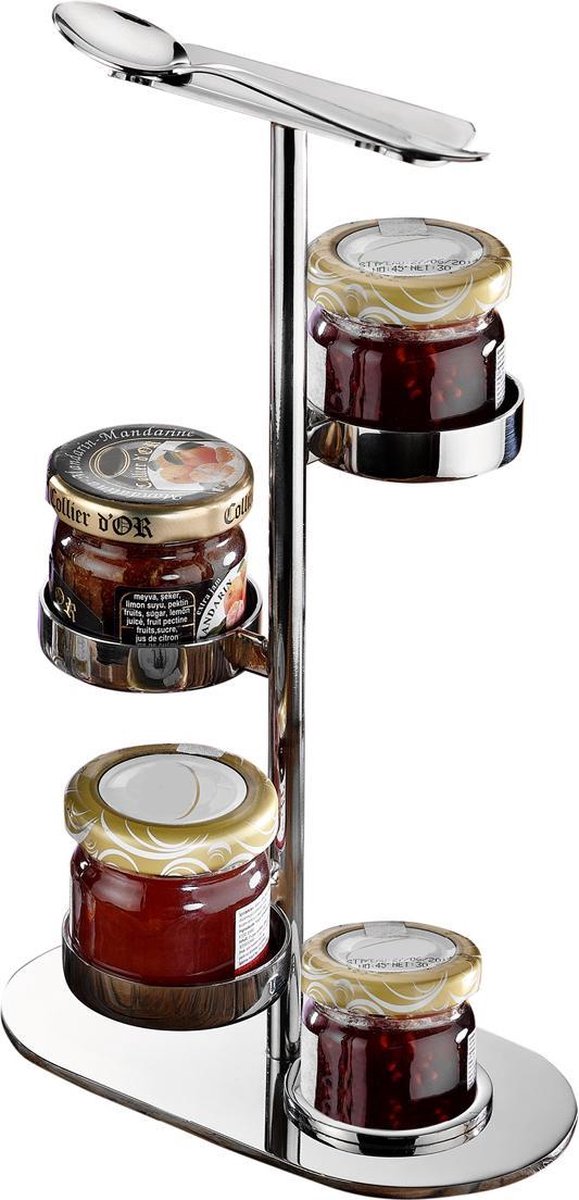 (4 stuks) Jam etagere - buffet stand - 4 planken - hoogte: 23 cm | GGM Gastro