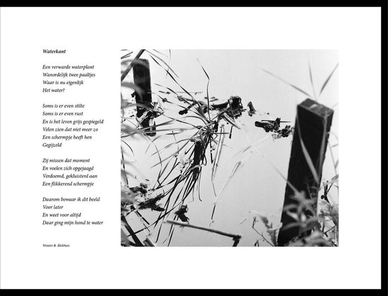 Acacia – Waterkant  – maçonniek gedicht in fotolijst zwart aluminium 30 x 40 cm