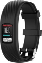 Siliconen Smartwatch bandje - Geschikt voor Garmin Vivofit 4 siliconen bandje - zwart - Strap-it Horlogeband / Polsband / Armband - Maat: Maat S