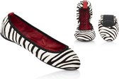 Butterfly Twists – ballerina schoenen dames – Leah White Zebra – maat 36 - ballerina schoenen meisjes - Moederdag - Cadeau