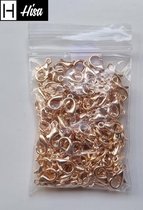 Hisa - Karabijn sluitingen - Rose Gold - 100 stuks - Karabijnsluitingen - 10mm