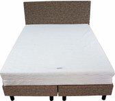 Bedworld Boxspring 200x220 - Stevig - Wol look - Bruin (WL11)