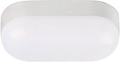 LED Tuinverlichting - Buitenlamp - Stella 8 - Wand - Kunststof Mat Wit - 8W Natuurlijk Wit 4200K - Ovaal