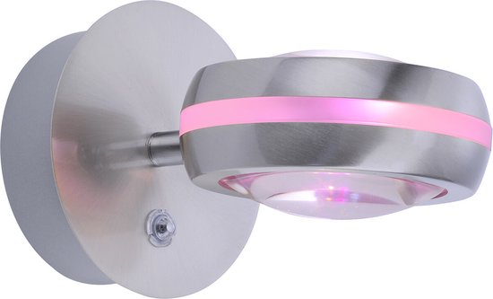 LED Wandlamp WiZ - Smart LED - Torna Visitas Up and Down - 6W - Aanpasbare Kleur - Afstandsbediening - Dimbaar - Rond - Mat Nikkel - Aluminium