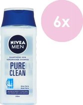 Nivea - Shampoo - Men - Puur Verzorgend - 6 x 250ML - Voordeelverpakking