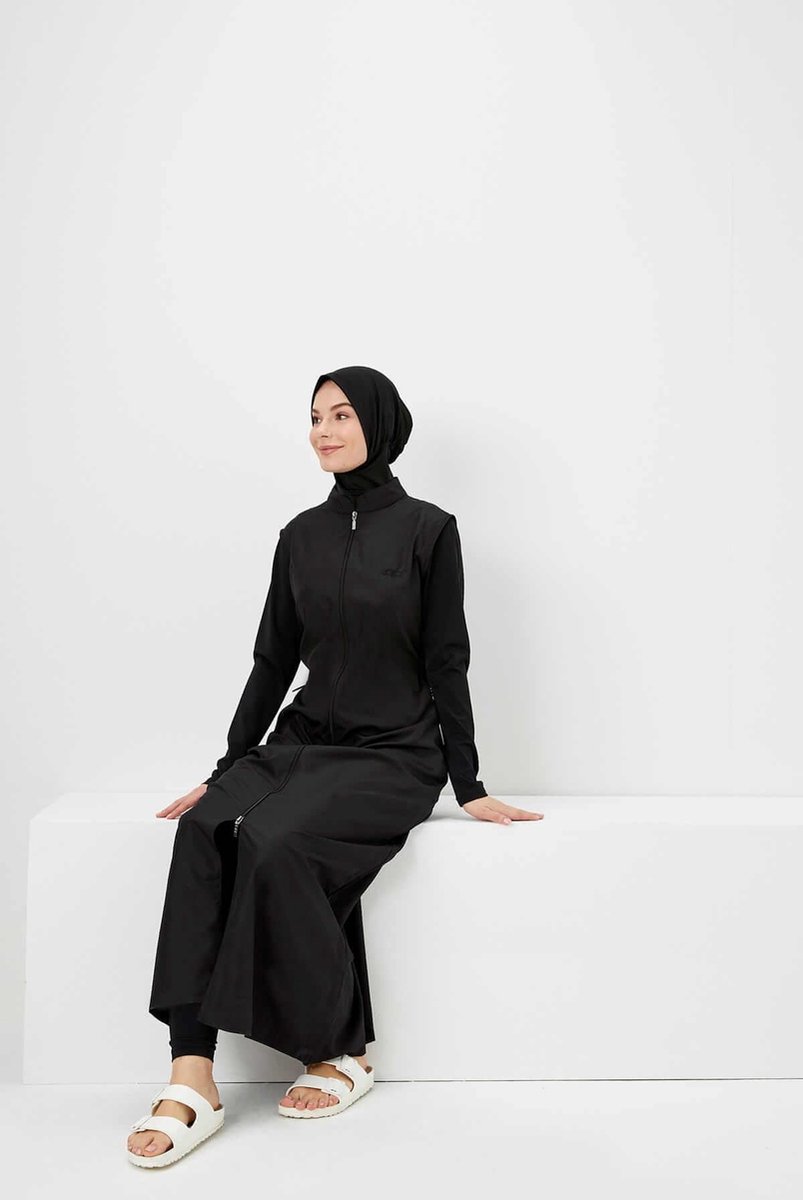 Hasema - Dames Hijab Badpak Sine Model- Kleur Zwart - Zwemset Met Legging + Zwemkap En Zwempak Maat XL
