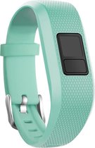 Siliconen Smartwatch bandje - Geschikt voor  Garmin Vivofit Junior 1 / Junior 2 siliconen bandje - aqua - Strap-it Horlogeband / Polsband / Armband